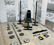 Home Gym Set Weights Barbell Barbell Dumbbells Rack Stands Bench Gym Belt