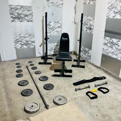 Home Gym Set Weights Barbell Barbell Dumbbells Rack Stands Bench Gym Belt