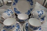 Royal Grafton Blue/White China Teaset
