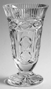 Vintage Waterford Crystal Book of Kells ?.heavy etched approx.9 inches tall vase