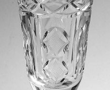 Vintage Waterford Crystal Book of Kells ?.heavy etched approx.9 inches tall vase