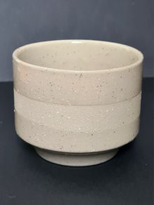 Beige Speckled Ceramic Plant Pot Minimalist Planter 10cm