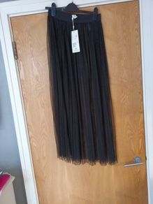 H&M Coachella  Black Sheer Skirt. S.12   B.N.W.T.