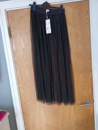 H&M Coachella  Black Sheer Skirt. S.12   B.N.W.T.