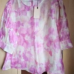 BNWT - Gallery Pink Print Top UK 16