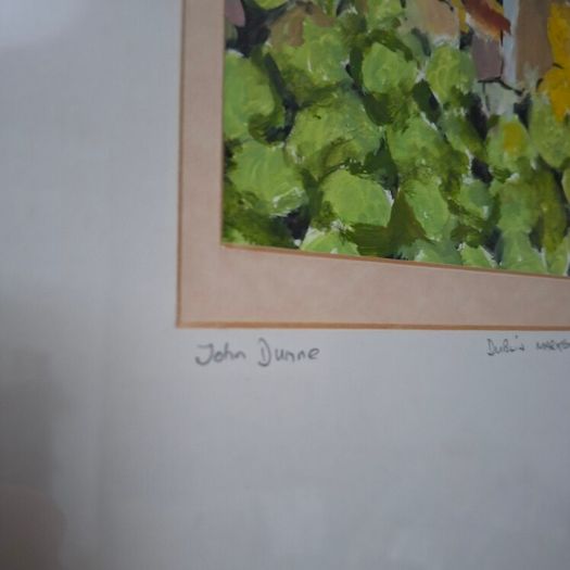 Original John Dunne Irish Painting Dublin Market