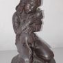P. Parsons for Heredities cold-cast bronze figurine girl holding a cat Image 2