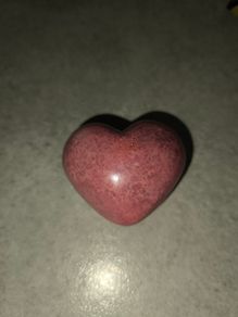 Natural + Rare | Exclusive AA-Grade Pink Rhodonite Polished Heart from Peru