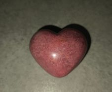 Natural + Rare | Exclusive AA-Grade Pink Rhodonite Polished Heart from Peru