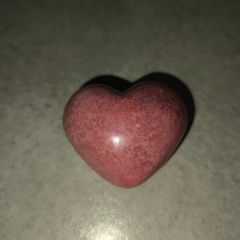 Natural + Rare | Exclusive AA-Grade Pink Rhodonite Polished Heart from Peru