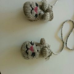 Woolen very warm mittens for 2.5-4 years old