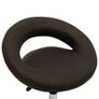 Rolling Work Chair Brown Faux Leather Image 6