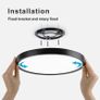 LED Ceiling Light Black Shell 12W 1100lm Natural White 4000K Round D18cm Modern Surface Mount Ceiling Lamp for Living Room Hallway Kitchen Bedroom Bathroom Light MULTIPLE SIZES AVAILABLE (FREE POSTAGE) Image 3