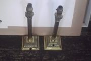 2 vintage  solid brass  lamps