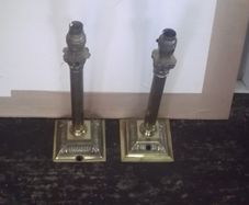 2 vintage  solid brass  lamps
