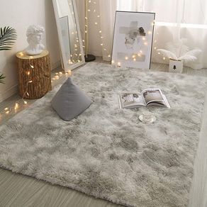 Grey Rugs Living Room Large Faux Fur Rug Soft Modern Shaggy Rugs 2ft X 4ft Multiple Sizes/colours Available (free Postage)