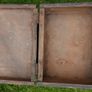 Vintage Suitcase from the 1940s, Wooden Travel Case Image 6