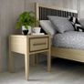 Bedside Locker - Bentley Designs Rimini Aged Oak & Weathered Oak 1 Drawer Nightstand Image 4
