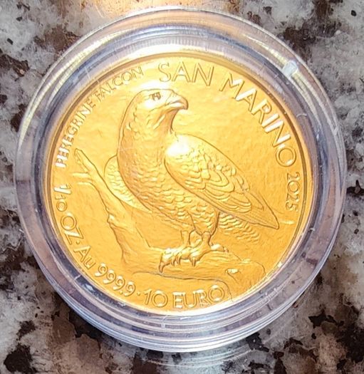 San Marino 10 Euro Gold (.9999) Brilliant Uncirculated Coin 2025 - Falco Pellegrino