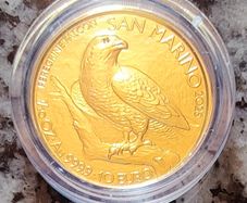 San Marino 10 Euro Gold (.9999) Brilliant Uncirculated Coin 2025 - Falco Pellegrino
