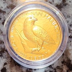 San Marino 10 Euro Gold (.9999) Brilliant Uncirculated Coin 2025 - Falco Pellegrino