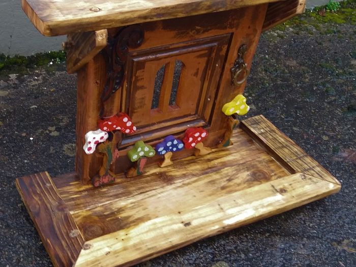 Rustic Fairy Door Floating Shelf
