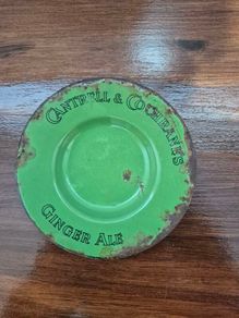 Vintage Irish Enamel Pub Ashtray / Tray - Cantrell & Cochrane Dublin (W.E. Till)
