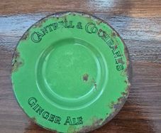Vintage Irish Enamel Pub Ashtray / Tray - Cantrell & Cochrane Dublin (W.E. Till)