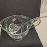 Cut glass gravy boat jug and spoon Image 7