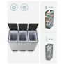 54 litres (3 x 18 L)  trash can, waste separation system, with 3 inner plastic buckets, pedal bin, trash can with foot pedal, made of fingerprint-free stainless steel, with handles (54 liters 3 x 18 L) Image 3