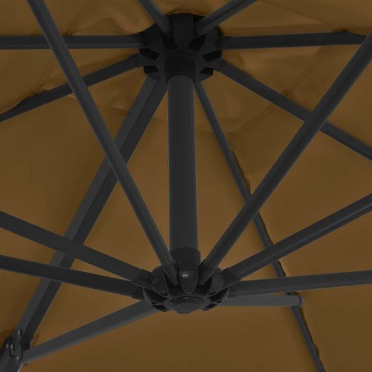 Cantilever Umbrella with Steel Pole Taupe 250x250 cm