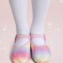 Ballet Shoes for Girls Leather Dance Slippers Soft Split Sole Ballet Flats with Cross Elastic Straps for Toddler Kids, Smooth Finish Wipe-Clean Image 2