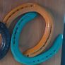 Unique Painted Used Horse Shoes Image 5