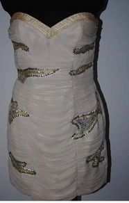 Lipsy London cream sequin mini dess size UK8 EU36 Postage included