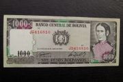 Bolivia 1982.1000 Bolivianos.Good very fine condition.