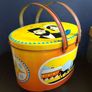Amazing Collectable Large Oval Amish Patterned Tin Picnic Box with Handles, Very Rare to Find in Ireland - Funky Picnic Time! Props for Stage and Screen! Image 8