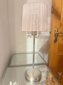 Pink palazzo lamps x 2