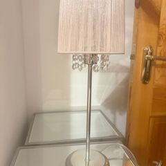 Pink palazzo lamps x 2