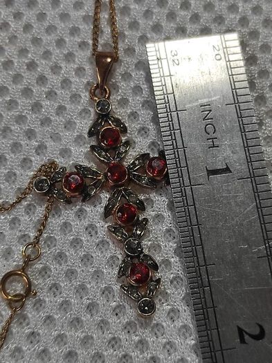 Sterling silver cross pendant necklace