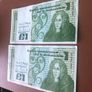 Two irish one pound punt notes Image 3