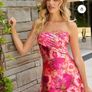 Chi Chi London Pink Strapless Dress Image 2