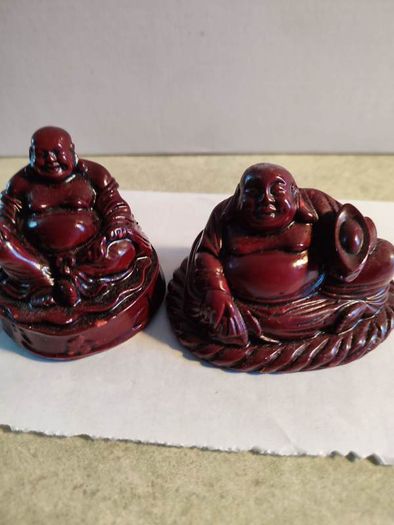 Small 2" Miniature Red Resin Buddha Figures Spiritual Hinduism