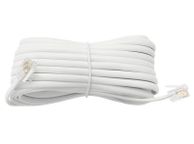 main image for ad New 10m RJ11 Straight White 4-CORE ADSL Phone Telephone Cable Cord # 1541