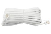 New 10m RJ11 Straight White 4-CORE ADSL Phone Telephone Cable Cord # 1541