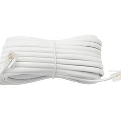 New 10m RJ11 Straight White 4-CORE ADSL Phone Telephone Cable Cord # 1541