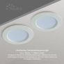 5XLED Recessed Ceiling Slim Spot Light, 5W Cool White 6000K IP44 Downlight, Die Casting Aluminum Flat Ceiling Light Suitable for Living Room Bedroom Kitchen Bathroom , Cutout 68-80mm Image 4