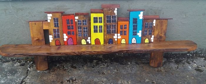 Rustic quirkytown floating shelf