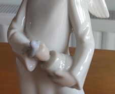 Exquisite Lladro NAO Angel (8" tall) and Butter Churn or Honey Pot made in Spain