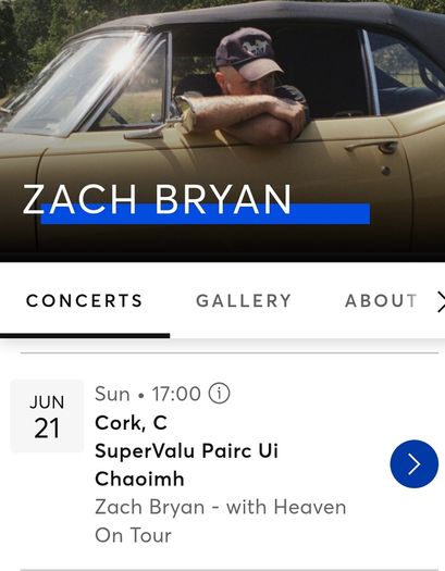 Zach Bryan Ticket