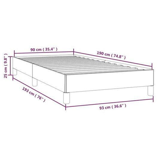 Bed Frame without Mattress Light Grey 90x190 cm Single Single Velvet